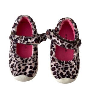Morgan & Milo Girl's Leopard Mary Jane's in‎ Brown Tan Black Size 4.5